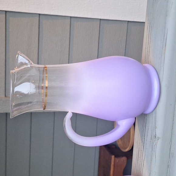 MCM VTG Blendo purple frosted glass 7 piece set 💜 - Picture 2 of 8